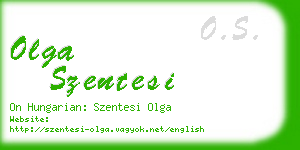 olga szentesi business card